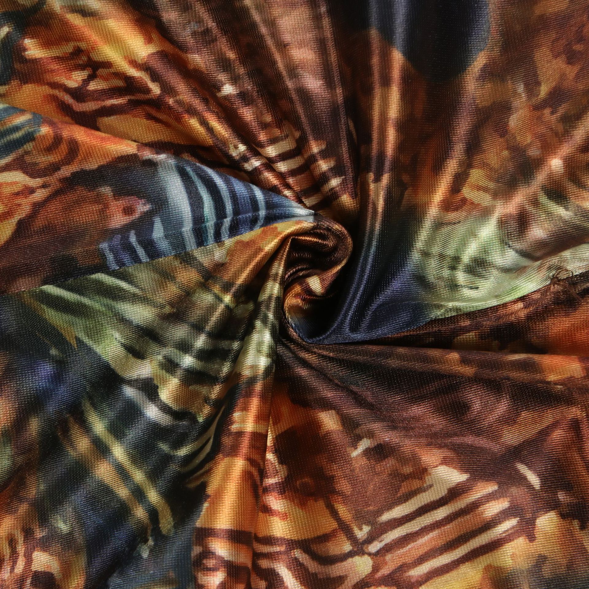 Women's Clothing Sexy Printed Ruffled Lantern Sleeve Hip Hugging Slim Fit Long Sleeve Dress_voghion.com