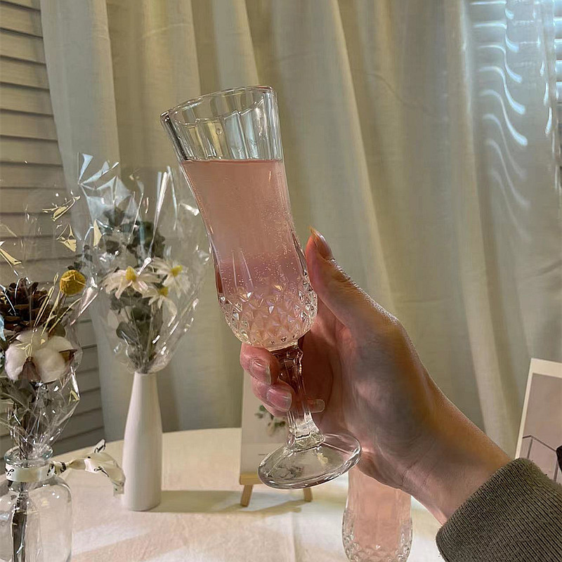 高顏值ins網紅鑽石紅酒杯乾邑杯葡萄酒威士忌酒杯雞尾酒杯香檳杯