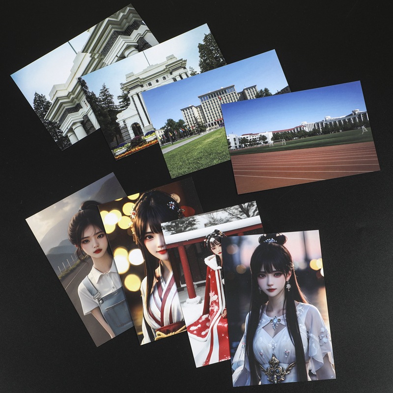 Custom Postcard Life is Vast Like the Sea Instagram Scenery Couples Anime Illustration Custom Made Student Gift Wall Decoration Creative