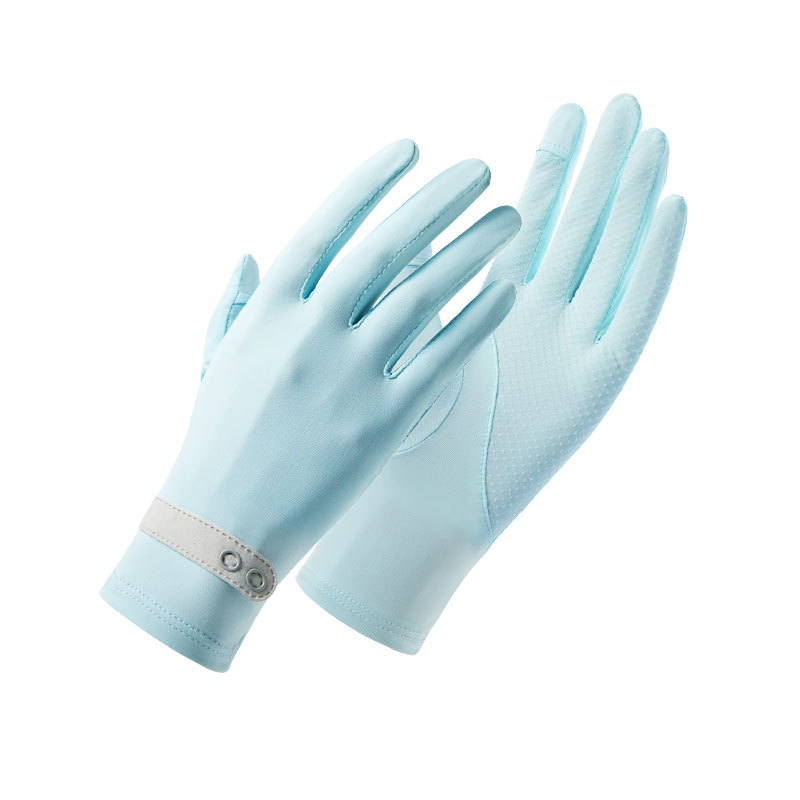 Guantes de protección solar verano de las mujeres delgada transpirable protección UV conducción ciclismo antideslizante Flip hielo guantes de encaje sensación fresca