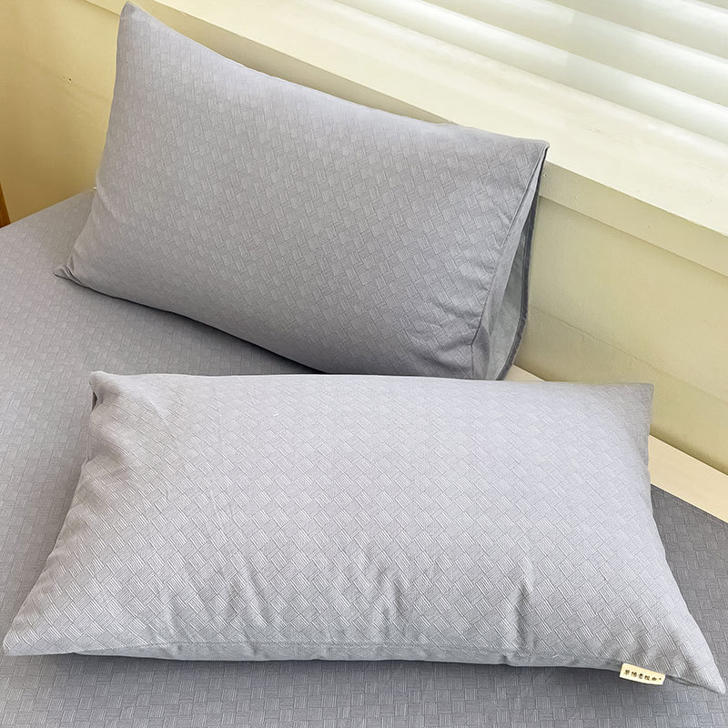 Un par de fundas de almohada de lino de algodón y lino engrosadas antiguas fundas de almohada de tela gruesa y antigua