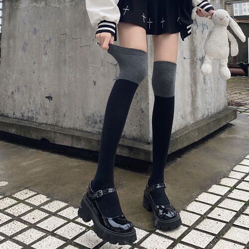 Spring and Autumn New Over-the-Knee Socks Slimming Calf Socks Japanese Cotton Pile Socks Women's Long JK Socks Manufacturer Wholesale