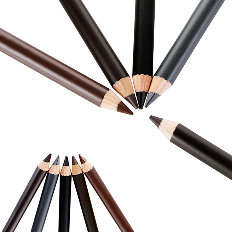 翠黛工厂 双头眉笔定制贴牌防水防汗不脱色木制双头眉笔oem加工