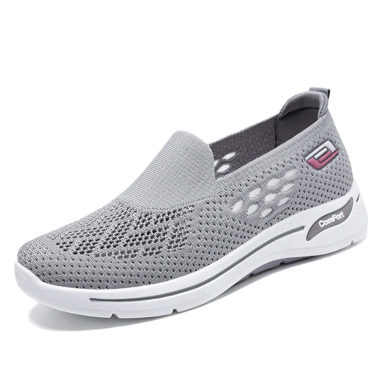 Zapatos de mujer 2026, zapatos de malla transpirable para verano, zapatos de tela estilo Pekín para mujer, zapatos para caminar para mujeres de mediana edad y mayores, zapatos casuales para mujer