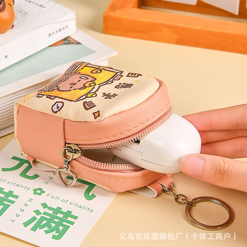 カピバラ ミニ小銭入れ、小さなランドセル、小さなバッグのフルセット、キーバッグ、バッグ、イヤホンバッグ、ミニチュア文具|undefined