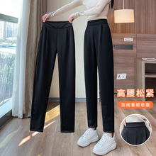 萝卜加绒裤子女秋冬加厚哈伦裤2025新款休闲小脚烟管运动保暖棉裤