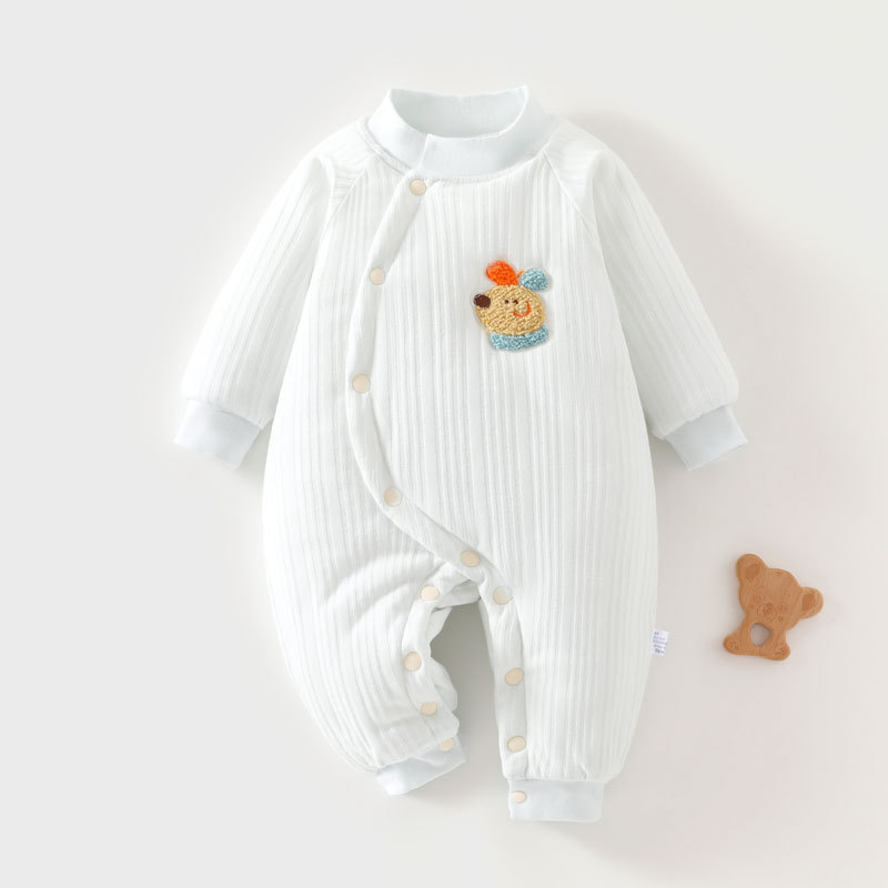 婴儿连体衣150g夹棉秋冬季加厚保暖棉衣宝宝哈衣爬服新生儿衣服