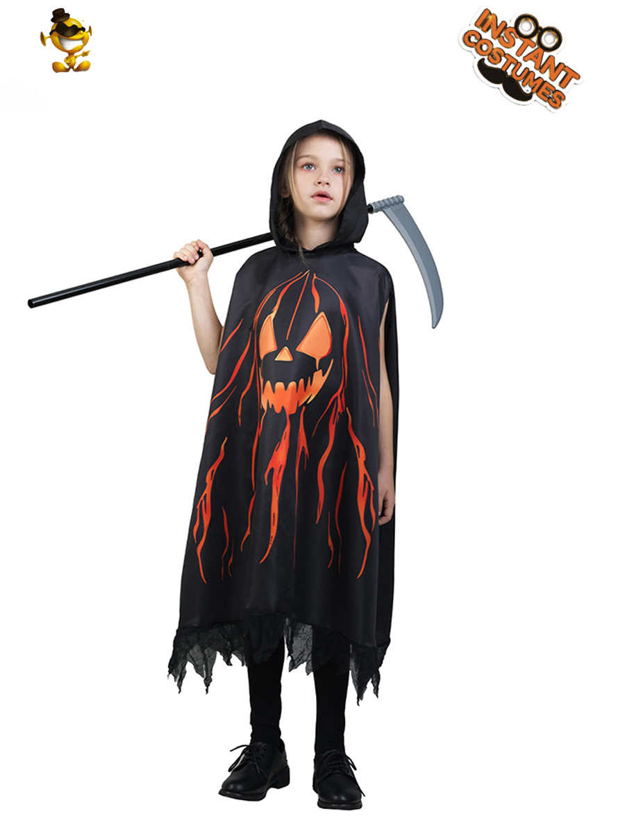 Halloween fiesta vestido para niños capas calabaza telaraña esqueleto fantasma capas fantasmas capas impresión digital chal
