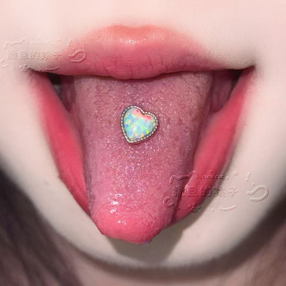 Pointed labret stud close-up product detail