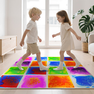 Spot Wholesale Kidsren's Sensory Training Equipment Teaching Aids Kindergarten Early Education Toys Sensory Mat Liquid Floor Customization