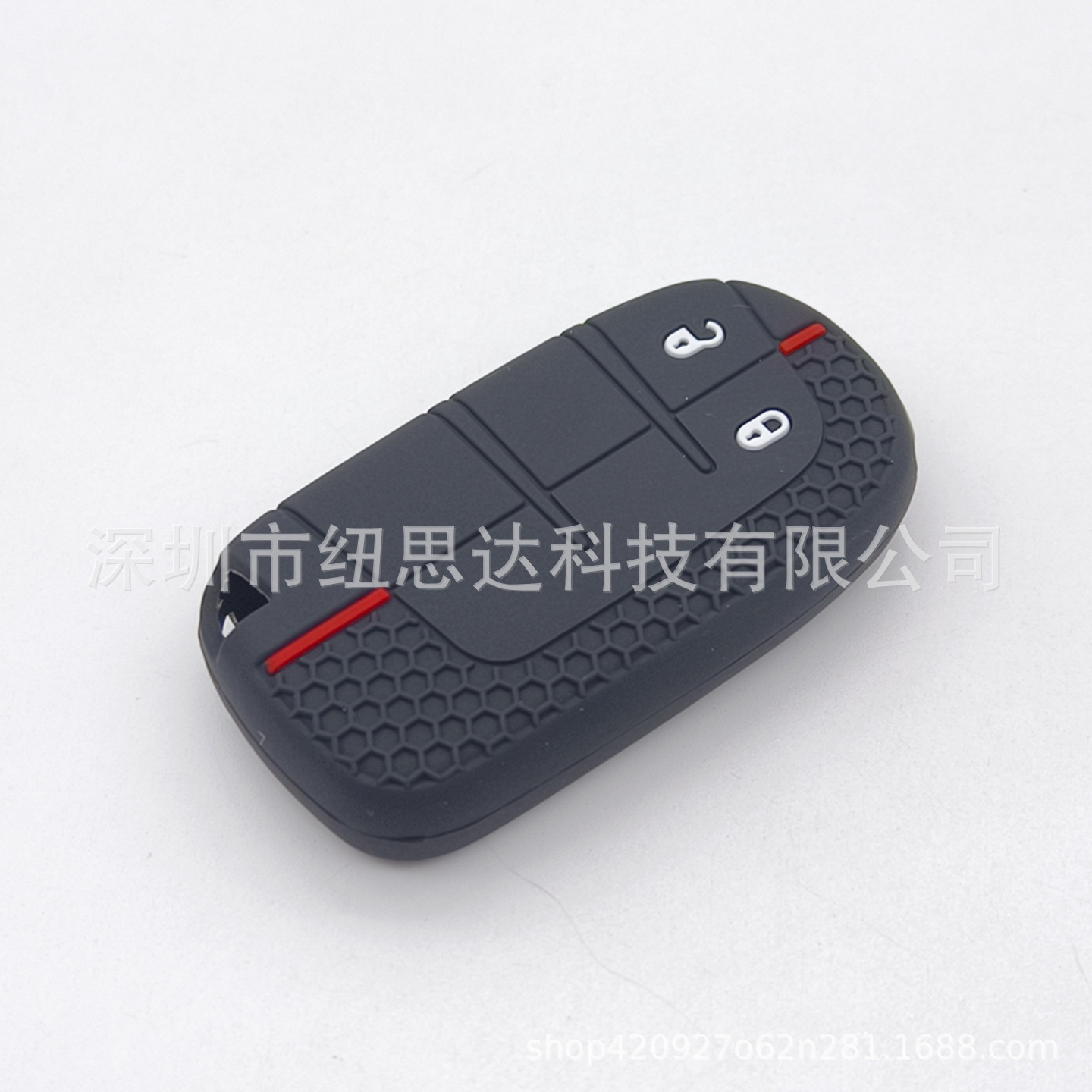 Suitable for 2-Button Chrysler Dodge Fiat Car Remote Control Key Hemisphere Pattern Soft Silicone Protective Cover