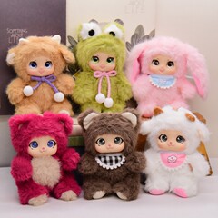 本物のかわいい家族の子羊人形ぬいぐるみクマ人形ペンダントテーブルコンパニオン人形バッグアクセサリー子供のおもちゃ