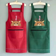 網紅背帶圍裙女廚房做飯大人新款男女家用圍腰防水防油廣告工作服