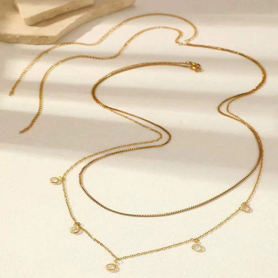 Поясная цепочка (body chain), европейский стиль с кисточками и коробкой, простой элегантный аксессуар