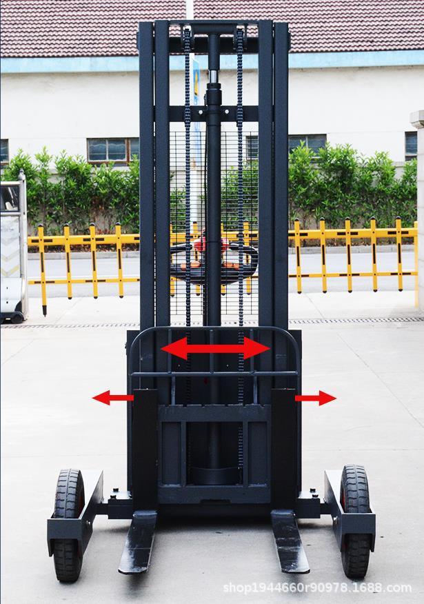 钧力越野型电动液压叉车1.5吨户外步行式升高车液压装卸车堆高车