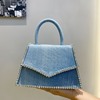 Shoulder bag, denim purse, one-shoulder bag, 2023 collection, South Korea, internet celebrity