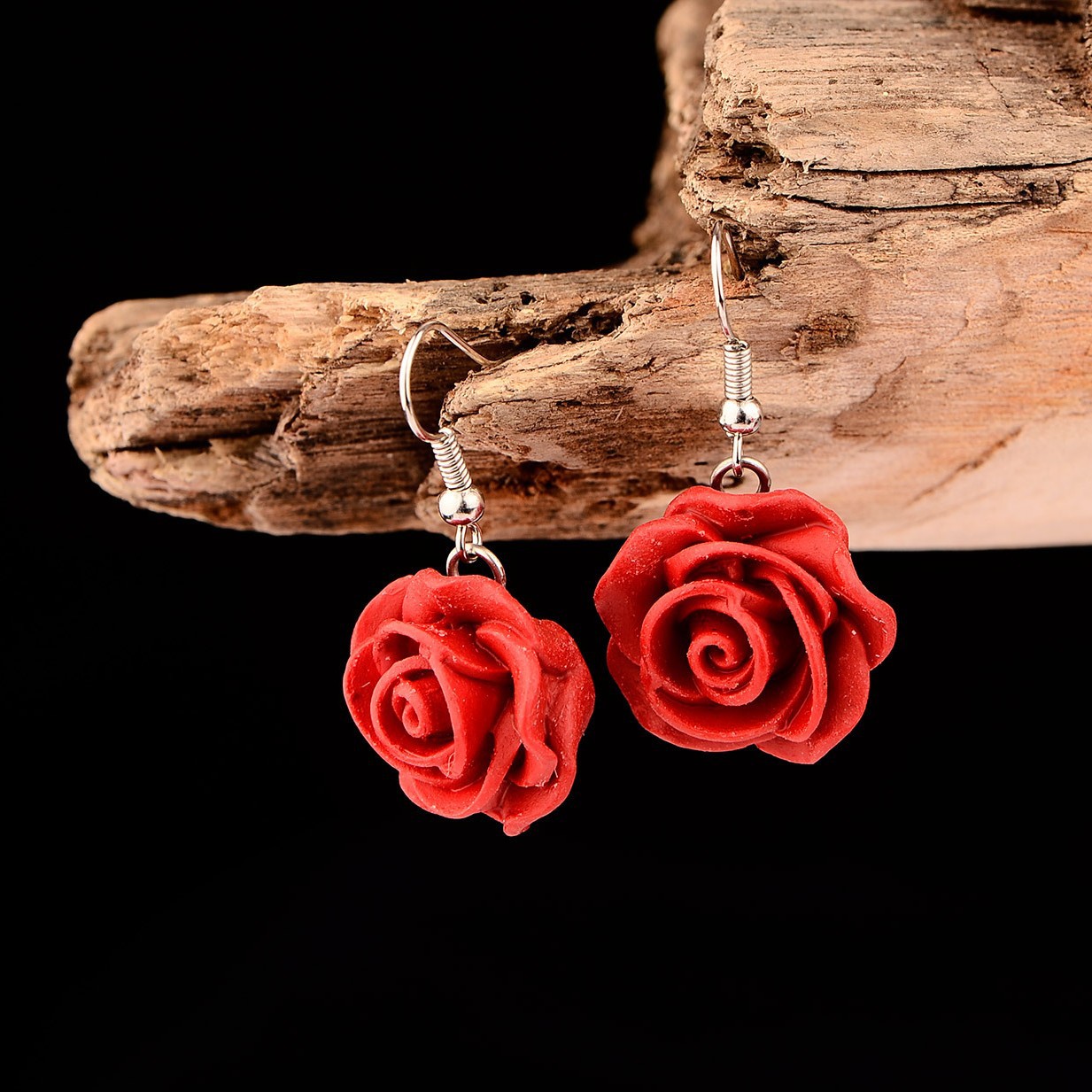 Ethnic style jewelry rose earrings female Bride wedding decoration earrings YC013