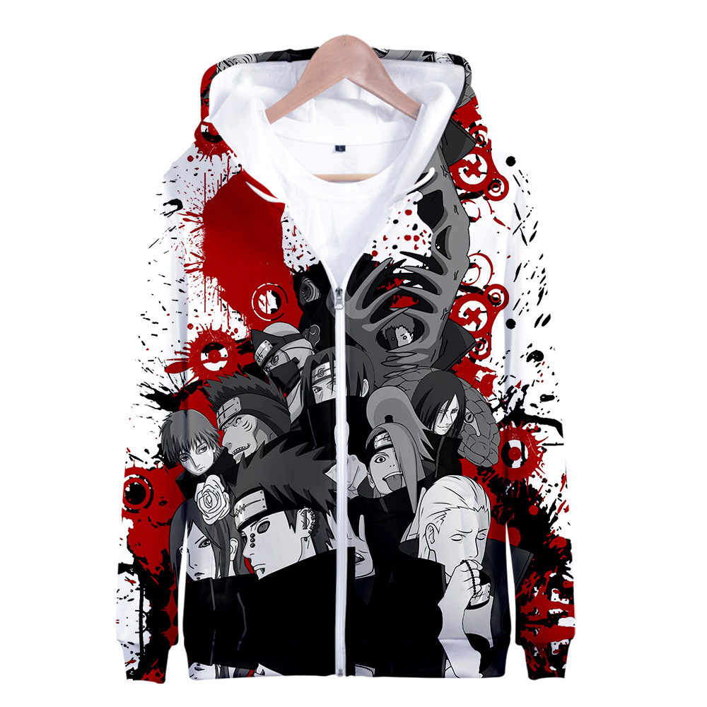 Hot-selling Autumn/Winter Hoodies: Naruto Anime 3D Printed Zipper Jacket, Casual Sports Shirt, Factory Direct Sale