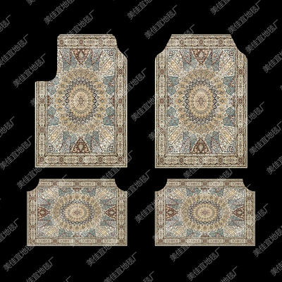 Amazon Retro Persian Car Mat Wear-resistant Dirty-resistant Mat Special Mat Four-piece TEMU Labeling (Universal Foot Pad) - ymx-new-car-floor-mats-1-3045cm-two-piece-set-for-rear-seat