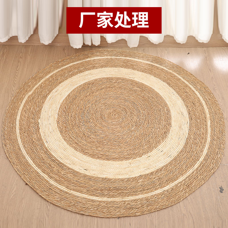 제조사 직판, 풀잎 밀짚로 짠 카펫, 바닥 매트, 컵받침, 식탁 매트, 거실 장식, 특가 재고 정리