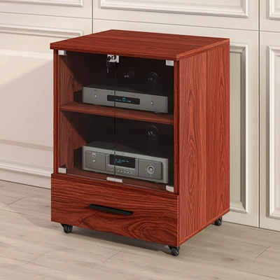 Professional Audio Cabinet, Solid | Electric car big tripod - rosewood-color-second-layer-solid-wood-ecological-board