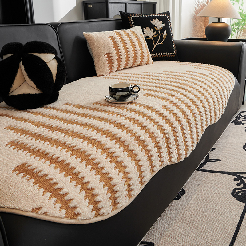 2025 nuevo otoño y invierno Navidad sofá de peluche cubierta de sofá cubierta de cubierta toda una cubierta de cubierta gruesa cubierta de cubierta de toalla para sentarse
