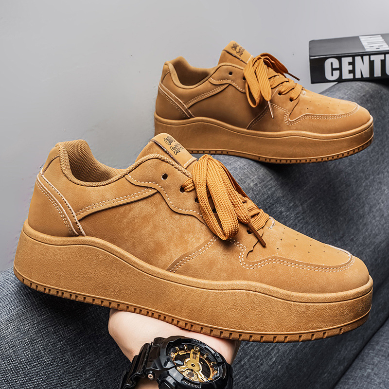 Zapatos de skate 2026 primavera nuevos zapatos de hombre cómodos con suela blanda retro desgaste de moda versátil zapatos de skate deportivos ligeros casuales