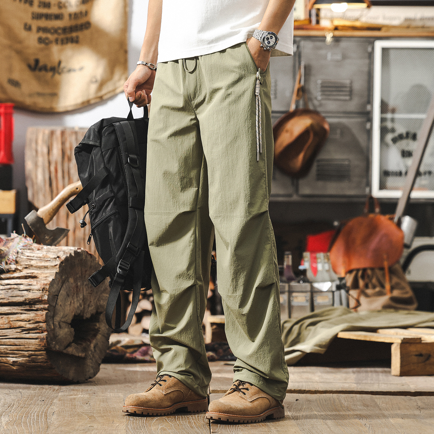 American Style Outdoor Quick-drying Thin Pants Men's Summer Loose Trendy Brand Mountain Paratroopers Functional Pants Men's Casual Pants