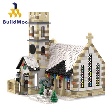 BuildMoc小颗粒积木MOC-147549冬季乡村教堂Winter CountryChurch