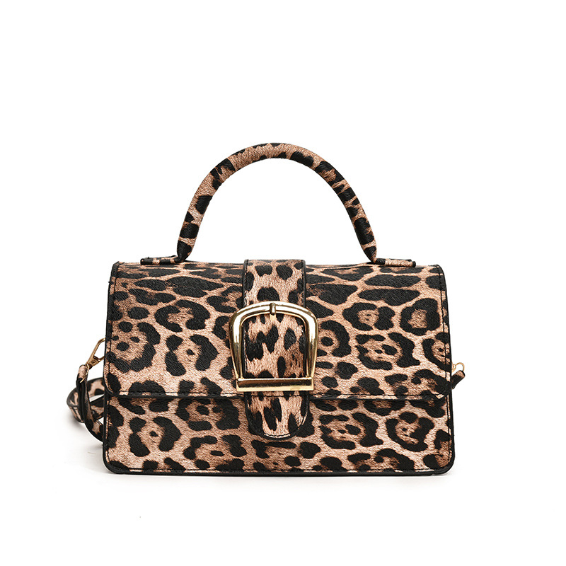 Bolso de hombro retro para mujeres 2024 nuevo estampado de leopardo de moda bolso de mochila de moda bolso cuadrado de moda bolso de personalidad europea y americana