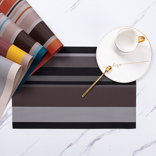 New Chinese restaurant PVC square bar European style insulated placemat table mat cloth mat Western tableware mat 30X45 hotel decoration
