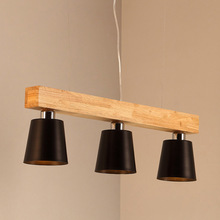北歐創意多頭餐吊燈現代簡創意餐廳吧台咖啡廳三頭餐桌木藝吊燈