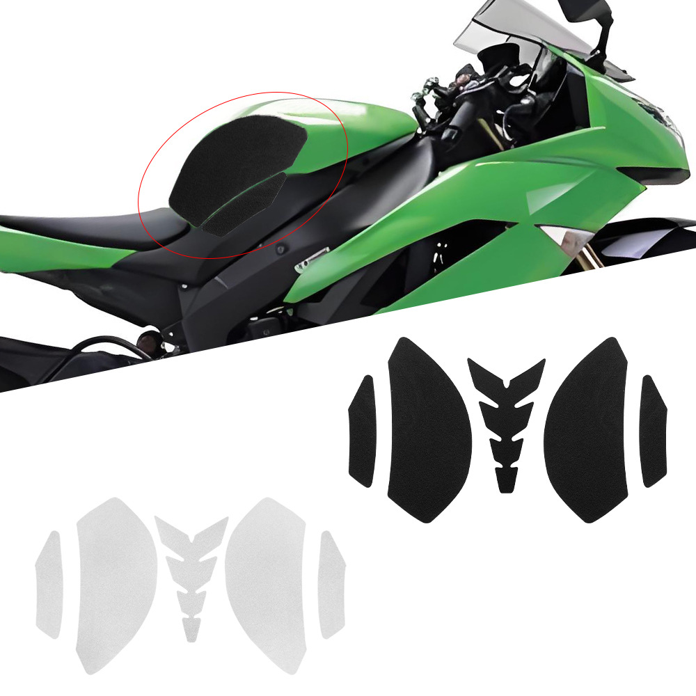 Aplicable para Kawasaki ZX6R ZX - 636 motocicleta modificada pegatinas de tanque de combustible pegatinas de hueso de pescado pegatinas antideslizantes poliradas película