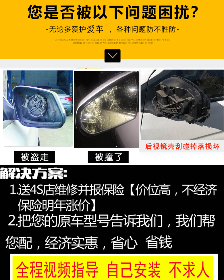 Applicable to Honda Binzhi XRV Xuanwei Rearview Mirror Housing Rear Mirror Cover Reflective Lens 15-22 Years
