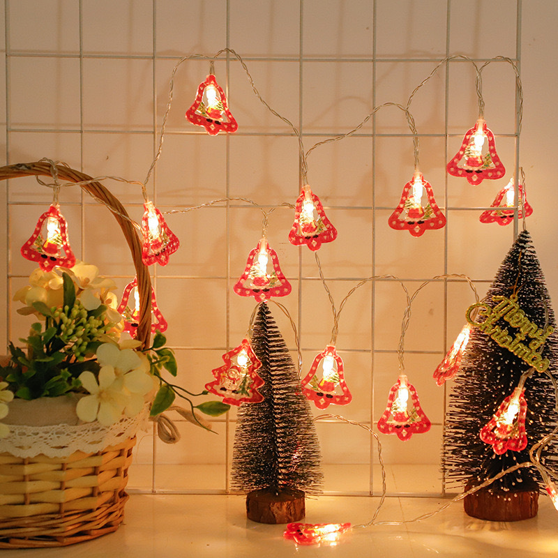 Papá Noel muñeco de nieve luces decorativas colgantes de Navidad colgantes pintados led string de luces diseño de la escena de la tienda