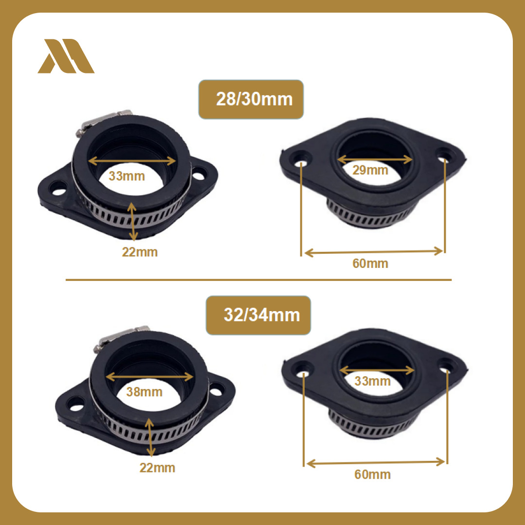 PWK30 32 34mmPE28 carburador interfaz de tubería de admisión adaptador UTV colector de admisión ATV KEIHI