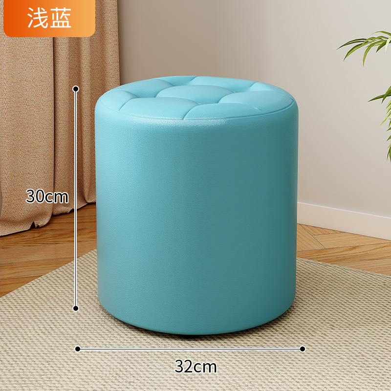 라이트블루 높이 30cm [방수 및 내마모성 나파가죽 원목 프레임]