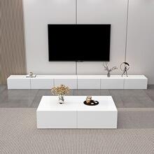 简约现代茶几电视机柜客厅落地组合家用大小户型简易收纳地柜轻奢