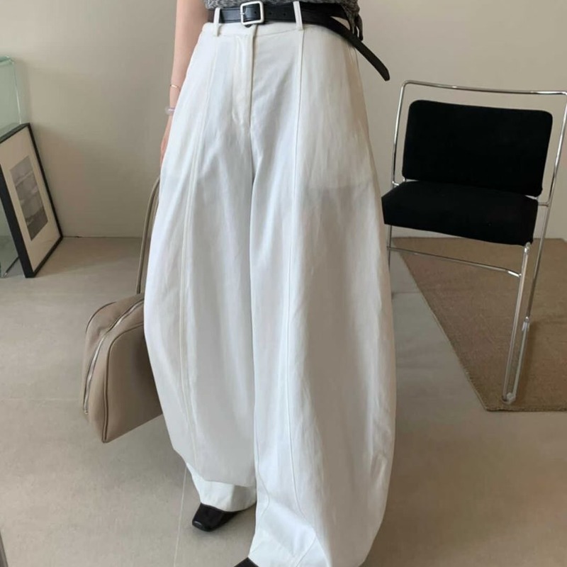 弯刀休闲裤女2025秋季高级感韩系松弛感宽松百搭香蕉镰刀裤子长裤|undefined
