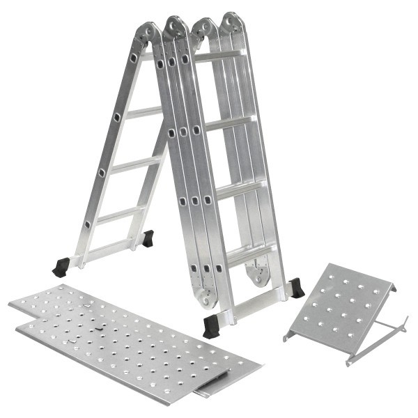 铝梯4x4,铝折叠梯，小关节4x4安全登高可折叠可移动防滑垫人字梯