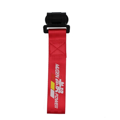 Cross-border car modification trailer rope JDM trailer belt Unlimited trailer traction belt insurance front bumper ribbon car supplies (Trailer rope/net/strap) - infinite-red