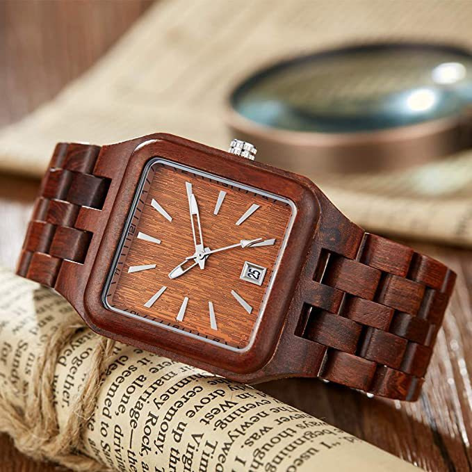 Wholesale cross-border men's multi-function wooden watch sandalwood imported movement quartz watch wood watch