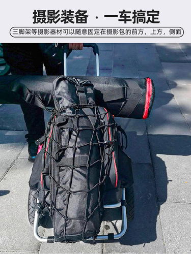 B4DR Wholesale Folding Pull Truck Grocery Cart Shopping Cart Photography Small Pull Truck Luggage Trolley Trailer Inflator Wheel Household