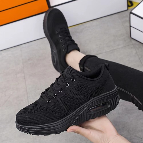 New Feiwei Women's Shoes Air Cushion Shoes 2024 Spring Women's Casual Shoes Fashion Trend Thick Sole Heightening Shoes Rocking Shoes