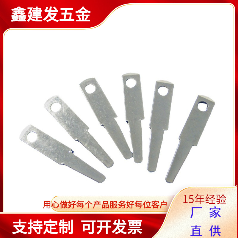 厂家供应电源插头片中规/美规五金插脚 充电器铁片导电冲压件