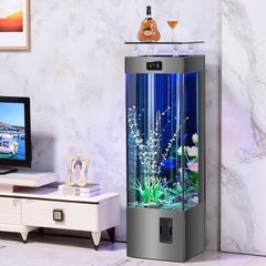 2024 新しいスマート水槽エコロジーレイジー水交換なし小型および中型リビングルーム家庭用金魚水槽水族館強化