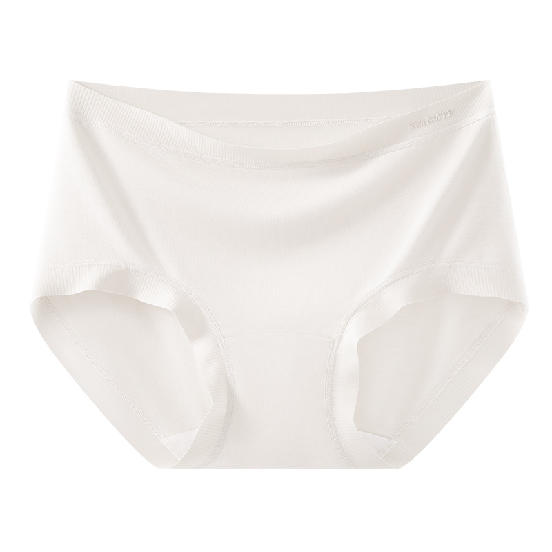 Bragas modales para mujer, cintura media, sin costuras, seda de hielo delgada, entrepierna de algodón transpirable, entrepierna antibacteriana, pantalones largos para mujer