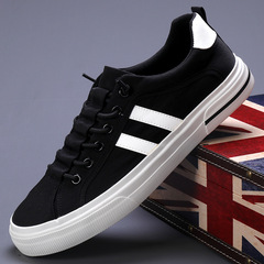 跨境亞馬遜男鞋男士帆布鞋輕便透氣潮流寬版布鞋一腳蹬老北京布鞋