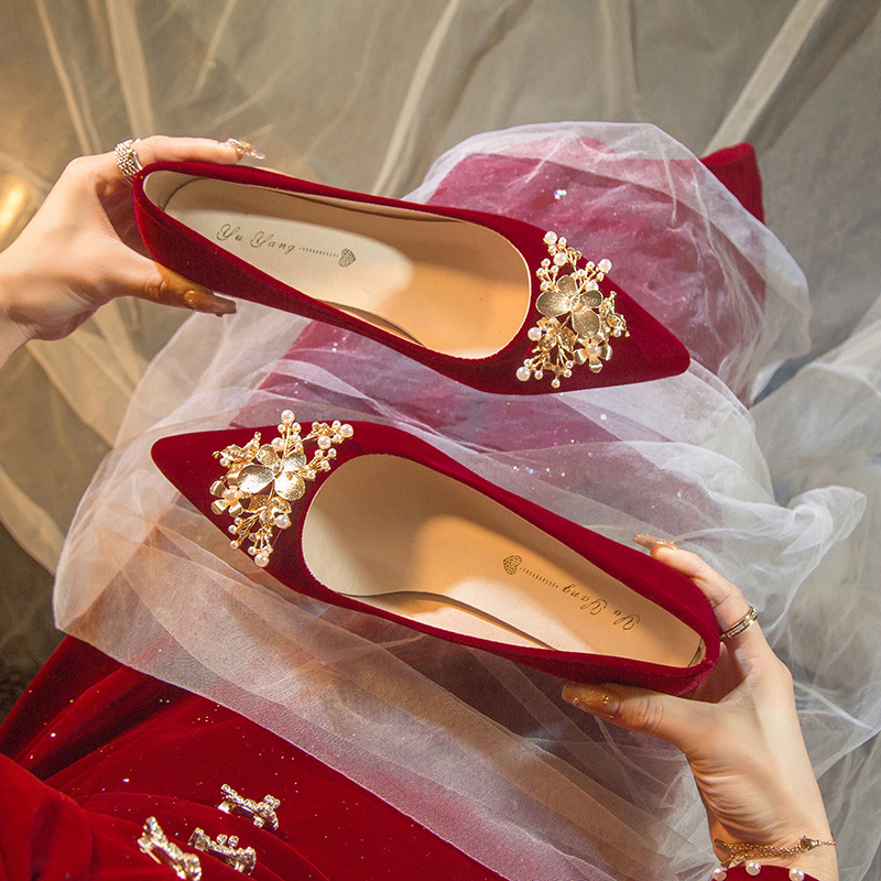 Red Wedding Shoes, Bridal Shoes, Two-Wear, Non-Tiring, Xiuhe Main Wedding Dress, High-Heeled Shoes, Comfortable Thick Heels, Large Size High Heels Red Wedding Shoes, Bridal Shoes, Two-Wear, Non-Tiring, Xiuhe Main Wedding Dress, High-Heeled Shoes, Comfortable Thick Heels, Large Size High Heels