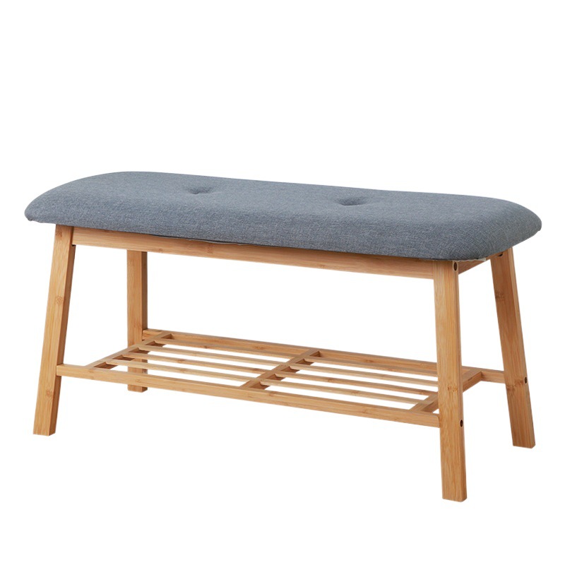 Cambio de zapatos taburete puerta hogar zapato gabinete asiento taburete casa integrada bolsa suave cojín puerta desgaste zapatos entrada puede sentarse estante del zapato